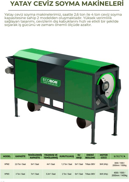 Hpm3 Yatay Ceviz Soyma Makinesi fiyatları