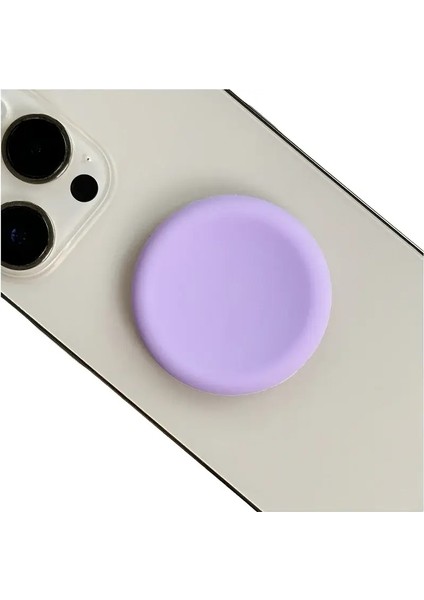 Geri Çekilebilir Masaüstü Katlanır Çubuk Cep Telefonu Kickstand Sevimli Macaron Şeker Silikon Silikon Cep Telefonu Kavrama Stand Tutucu Renk: Mor (Yurt Dışından)