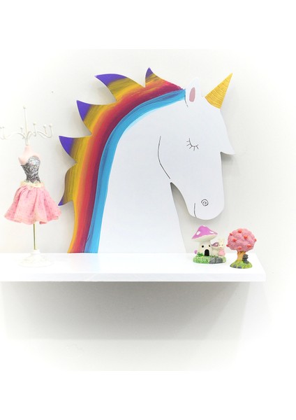 Ahşap Özel Tasarım Çocuk Odası Rafı