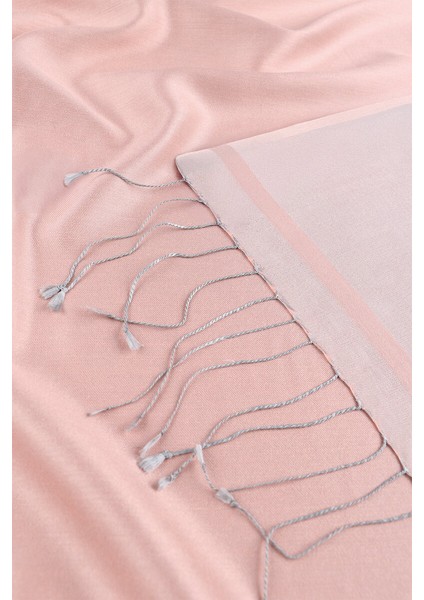 Pudra Gri Çift Taraflı Ipek Şal indirimleri