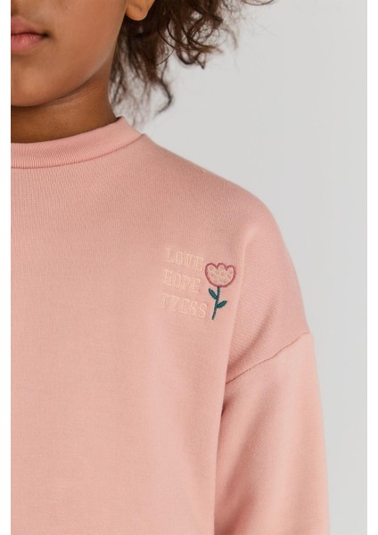 Bg Store Kız Çocuk Gül Kurusu Sweatshirt modelleri