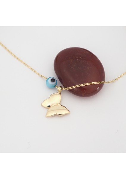 Minimalist Kelebek Kolye Nazar Boncuklu fiyatları