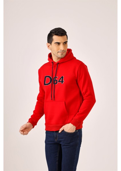 Kırmızı Erkek Regular Fit Kapüşonlu Sweatshirt fiyatları