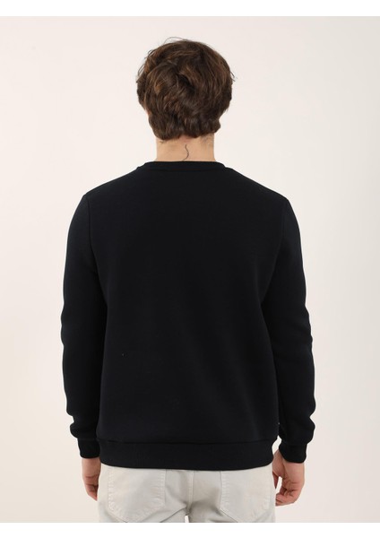 Lacivert Erkek Regular Fit Bisiklet Yaka Sweatshirt indirimleri