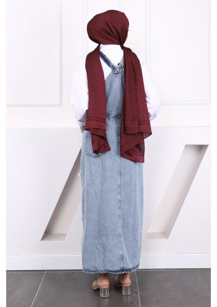 Mavi Püskül Detaylı Cepli Kot Jile fırsatları