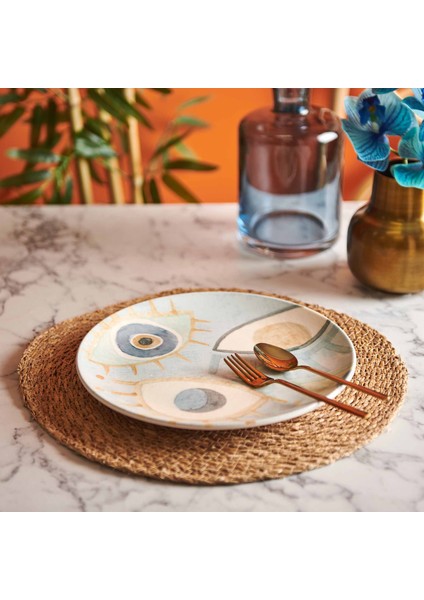 Amulet Servis Tabağı - Renkli - 26 cm