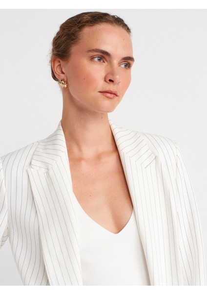 60767 Blazer Ceket-Beyaz modelleri