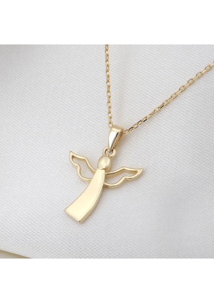 14 Ayar Altın Melek Kolye 12 mm