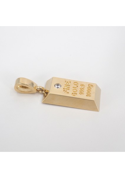 14 Ayar Altın Külçe Şeklinde Kolye Ucu - KU01 modelleri