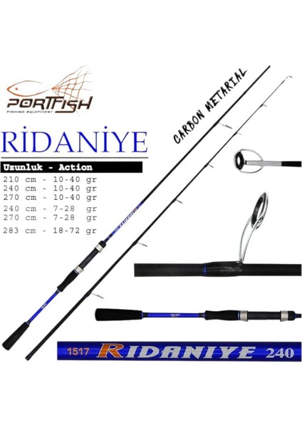 Portfish Ridaniye Spin Kamışı 270 cm 10-40 gr