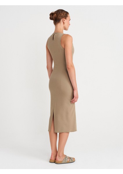 91099 Vücuda Oturan Midi Elbise-Çağla fiyatları