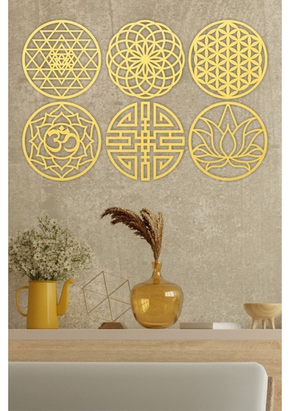 6'lı Sacret Geometri Seti, Duvar Dekoru Tablo, Şık ve Modern Tasarım fiyatları