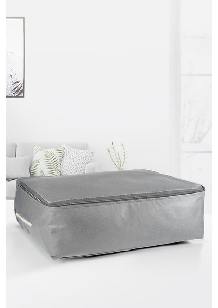 8'li Set 53X44X20 cm Home Organizer Çekyat & Baza Altı Düzenleyici Hurç Gri