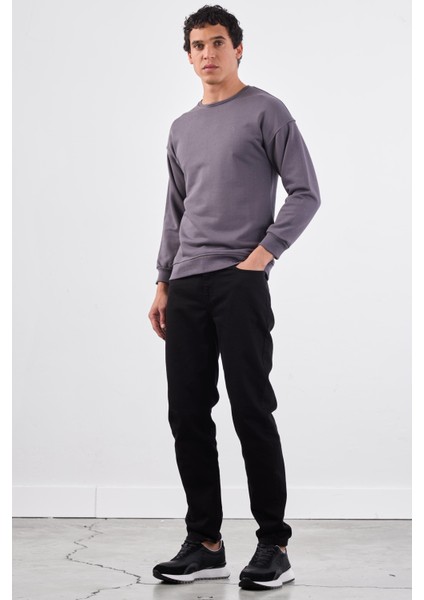 Antrasit Bisiklet Yaka Regular Fit Erkek Sweatshirt fiyatları