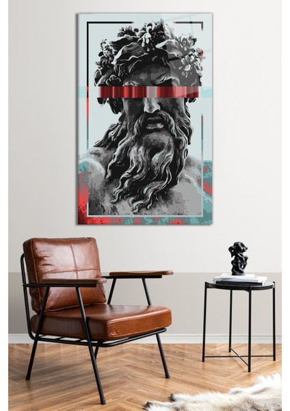 Zeus Heykeli Soyut Cam Tablo, Modern Ev ve Ofis Dekoru, Hediyelik Duvar Dekorasyonu, Kırılmaz Cam fiyatları