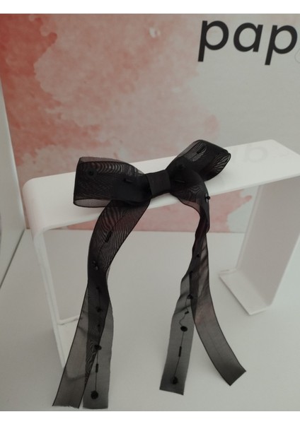 Fiyonk Tül Toka - Siyah - Organik & El Yapımı