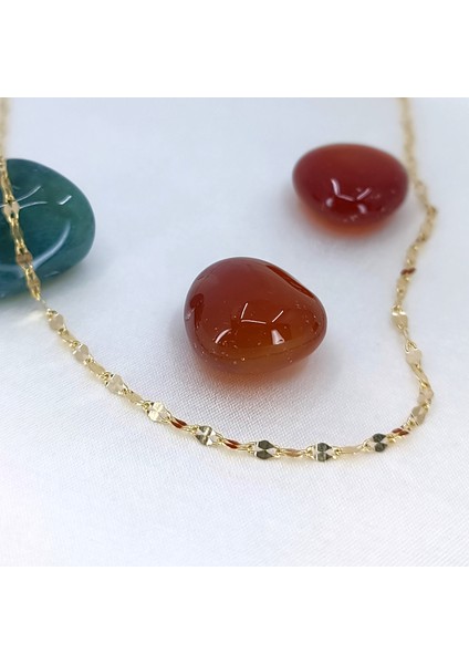 Çift Pullu Altın Zincir Kolye 48 cm 1,95 Gram modelleri