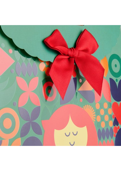 Deco Anneler Günü Desenli Fiyonk Çanta - Renkli - 38 cm fırsatları