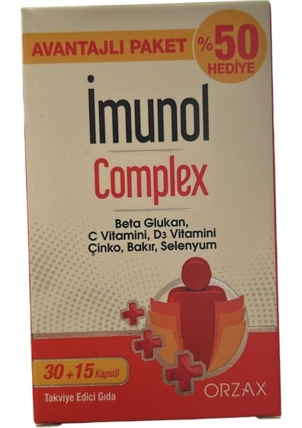 Imunol Complex 30+15 Kapsül %50 Hediye