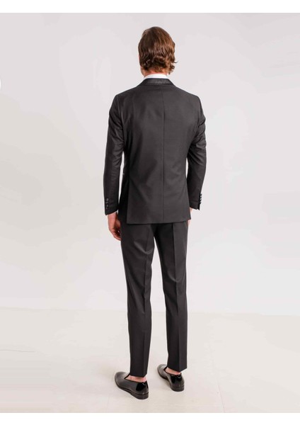 Siyah Erkek Modern Fit Çizgili Smokin Takım-DU3202414005 indirimleri