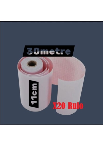 Ecg Ekg Termal Isıya Duyarlı Kalın Gramajlı Ecg Ekg Kağıdı 11CM - 30METRE 20 Adet Rulo fiyatları