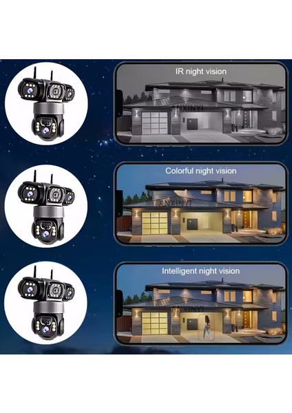 Ultimate Blm-77 6mp (3+3) 2 Kameralı 3 Ekranlı Ultrahd 4g Güneş Enerjili Akıllı Güvenlik Kamerası fiyatları