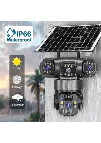 Ultimate Blm-77 6mp (3+3) 2 Kameralı 3 Ekranlı Ultrahd 4g Güneş Enerjili Akıllı Güvenlik Kamerası fırsatları