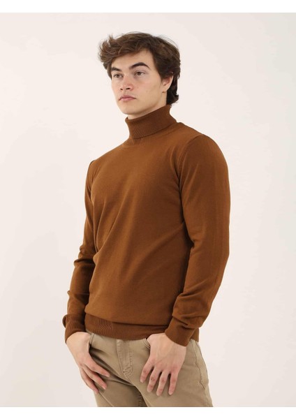 Tütün Erkek Slim Fit Tam Balıkçı Yaka Triko - 91072 fırsatları