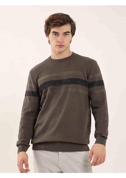 Haki Erkek Bisiklet Yaka Triko - 90599