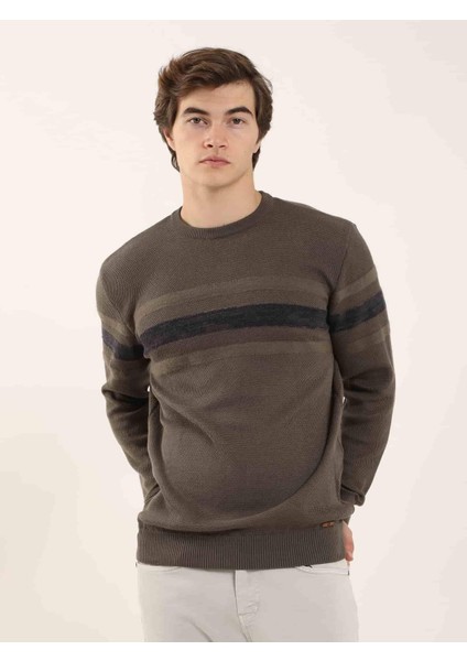 Haki Erkek Bisiklet Yaka Triko - 90599 fırsatları