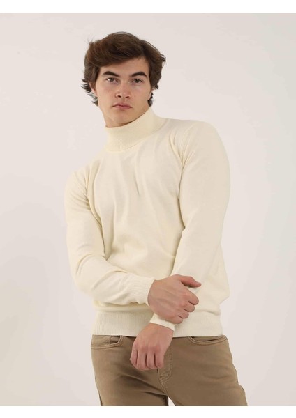 Kemik Erkek Slim Fit Tam Balıkçı Yaka Triko modelleri