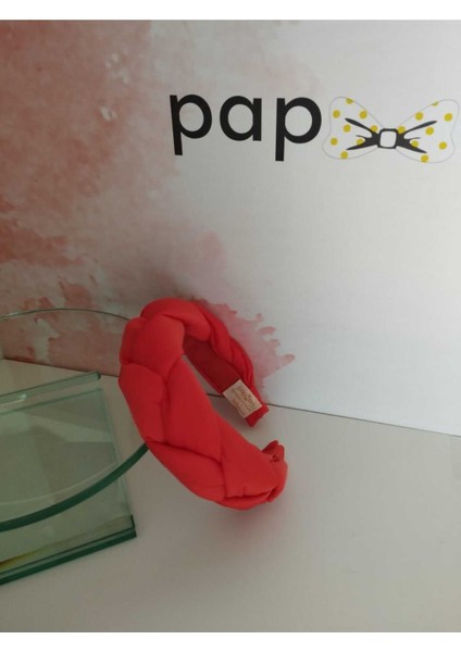 Saten Örgü Taç - Turuncu - Organik & El Yapımı