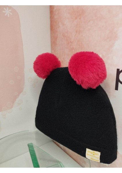 Ponponlu Bebek Bere - Siyah - Organik & El Yapımı modelleri