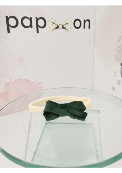 Kadife Fiyonk Toka - Yeşil - Organik & El Yapımı fiyatları