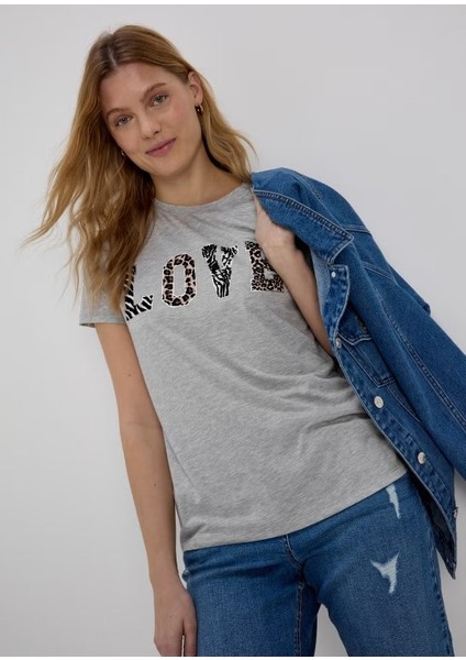 Kadife Baskılı Büyük Beden Seçenekli Kadın T-Shirt fırsatları