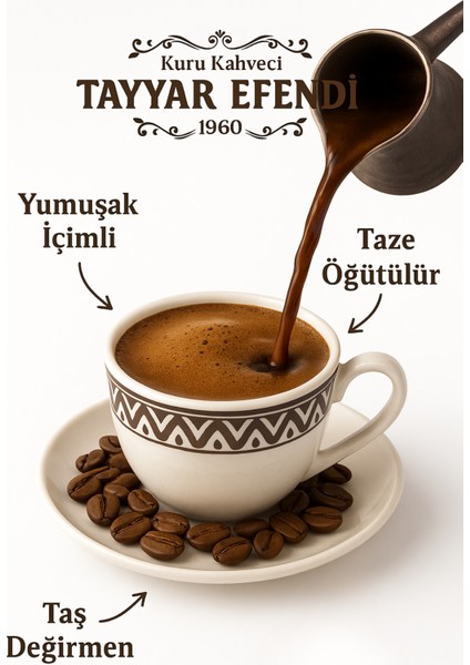 Taş Değirmen Yumuşak İçimli Türk Kahvesi 100 gr -taze çekilir-