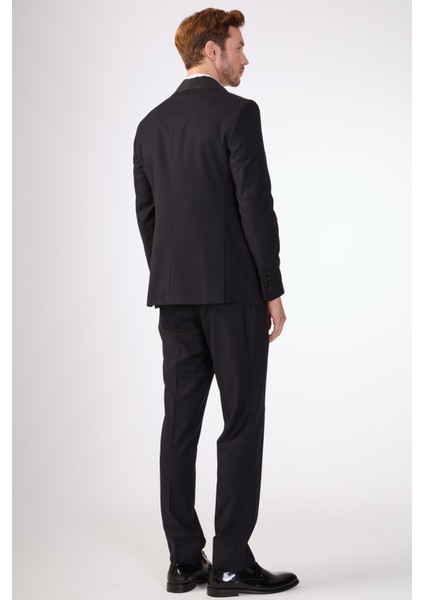 Siyah Erkek Slim Fit Mono Yaka Smokin Takım fırsatları