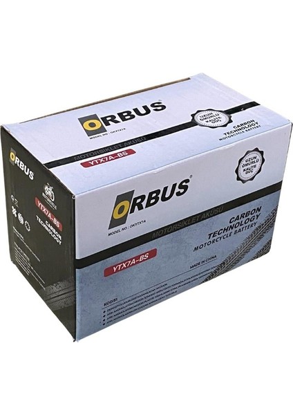 12V 7 Ah Motosiklet Aküsü (150*87*93) (YTX7A-BS) (Ters) (Smf) (2,5 Kg) (Carbon) fiyatları