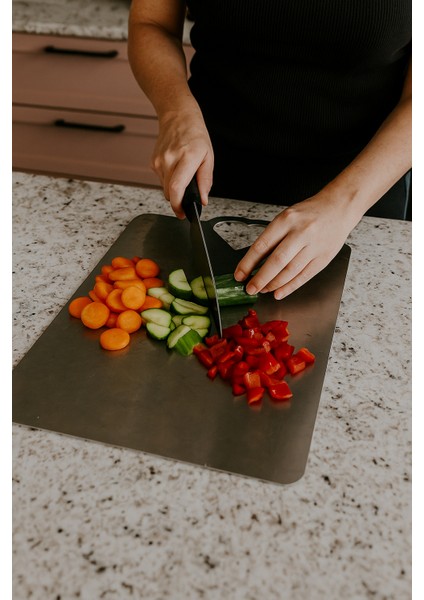 304 Kalite Antibakteriyel Paslanmaz Çelik Kalpli Kesme Tahtası modelleri