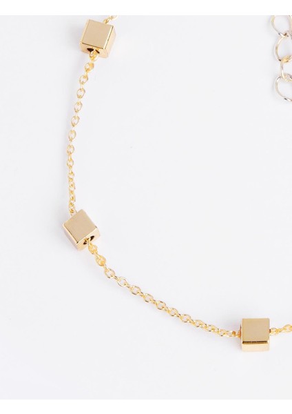 Altın Rengi Kare Figürlü Ayarlanabilir Zincir Bileklik fırsatları