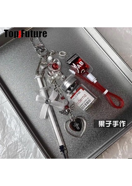 Harajuku Gotik Y2K Kız Kadın Erkekler Cadılar Bayramı Dekorasyonları Cosplay Punk I Kan Tipi Ana Zincir Vampir Diarles Süsnen Hediye Renk: Style1 Ab (Yurt Dışından)