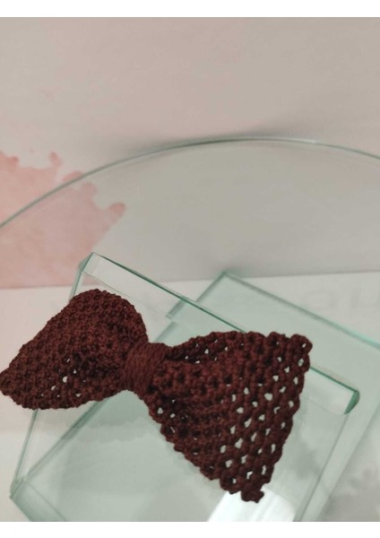 Örgü Fiyonk Toka - Kahverengi - Organik & El Yapımı