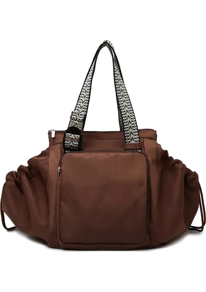 Yeni Kadınlar Büyük Kapasiteli Tote Çanta Sırt Çantası, Çok Fonksiyonlu Annenin Seyahat Sırt Çantası ve Tek Omuzlu Çanta Renkleri: Kahverengi (Yurt Dışından)