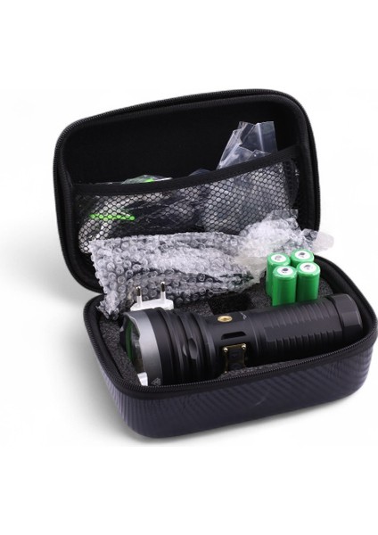 El Feneri 5000 Lümen Uzun Menzil 50W Li-Ion 4 x 3200 Mah Şarjlı Powerbank Ledli Su Geçirmez Kamp modelleri