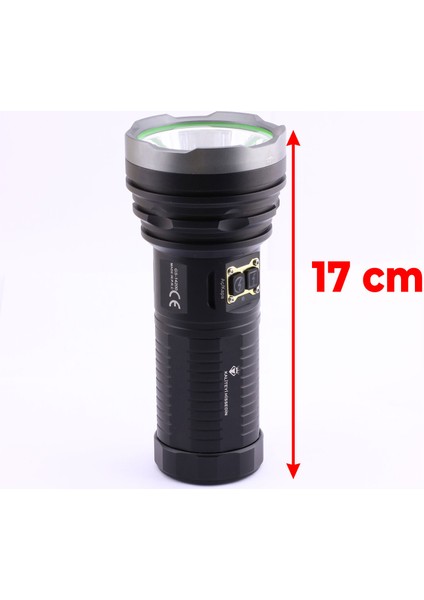 El Feneri 5000 Lümen Uzun Menzil 50W Li-Ion 4 x 3200 Mah Şarjlı Powerbank Ledli Su Geçirmez Kamp indirimleri