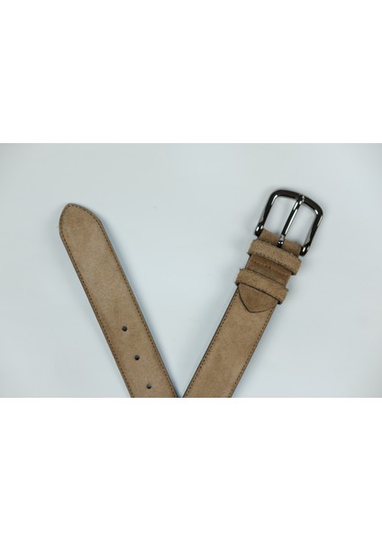 %100 Deri 3.5 cm Tbk 020 Süet Vizon Düz