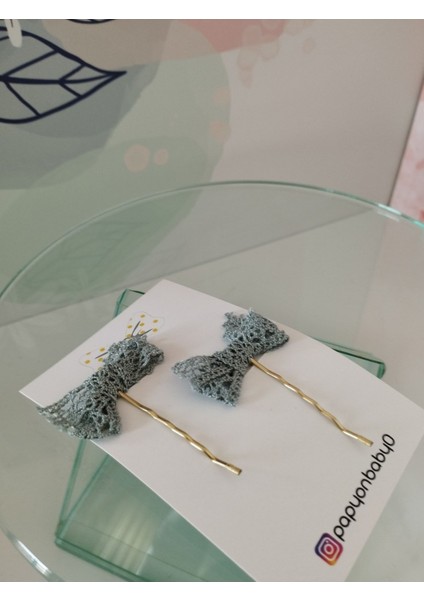 Örgü Fiyonk Toka - Yeşil - Organik & El Yapımı