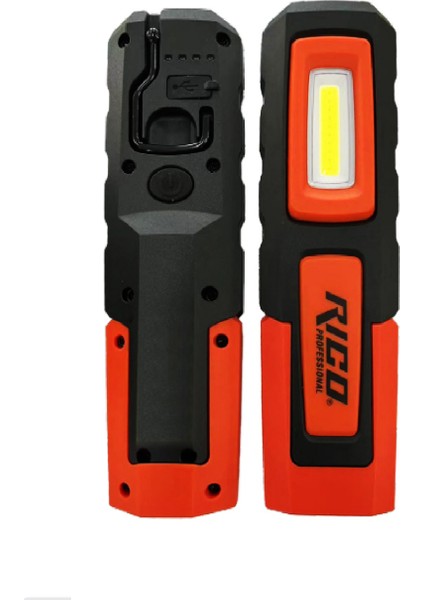 Mıknatıslı Şarjlı Ledli El Feneri 600 Lümen Lambası Spor Kamp Fener Sos & Uv Mavi Işık Oto Tamir indirimleri