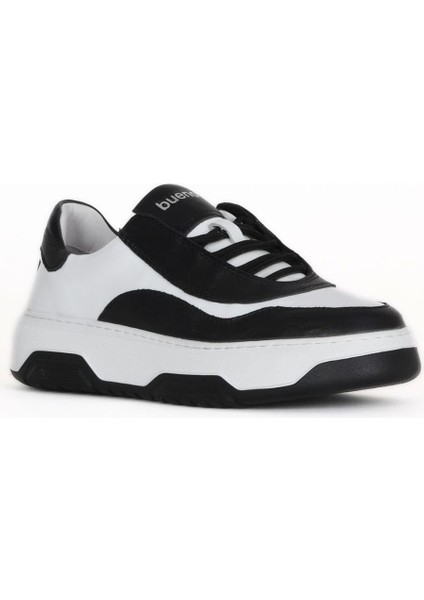 Siyah Beyaz Deri Kadın Spor Ayakkabı 16WA8224 16WA8224 fiyatları