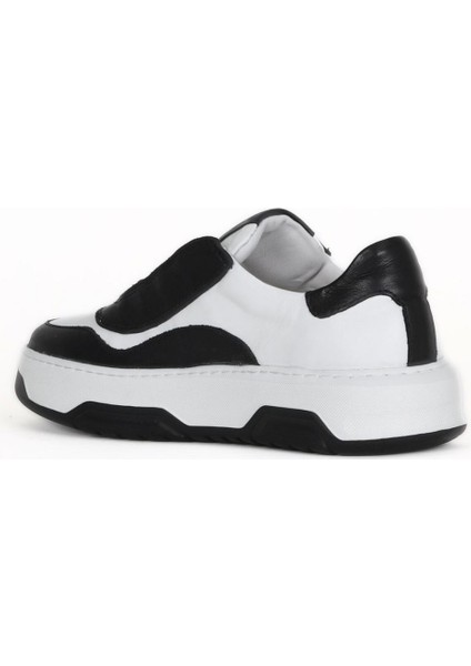 Siyah Beyaz Deri Kadın Spor Ayakkabı 16WA8224 16WA8224 fırsatları